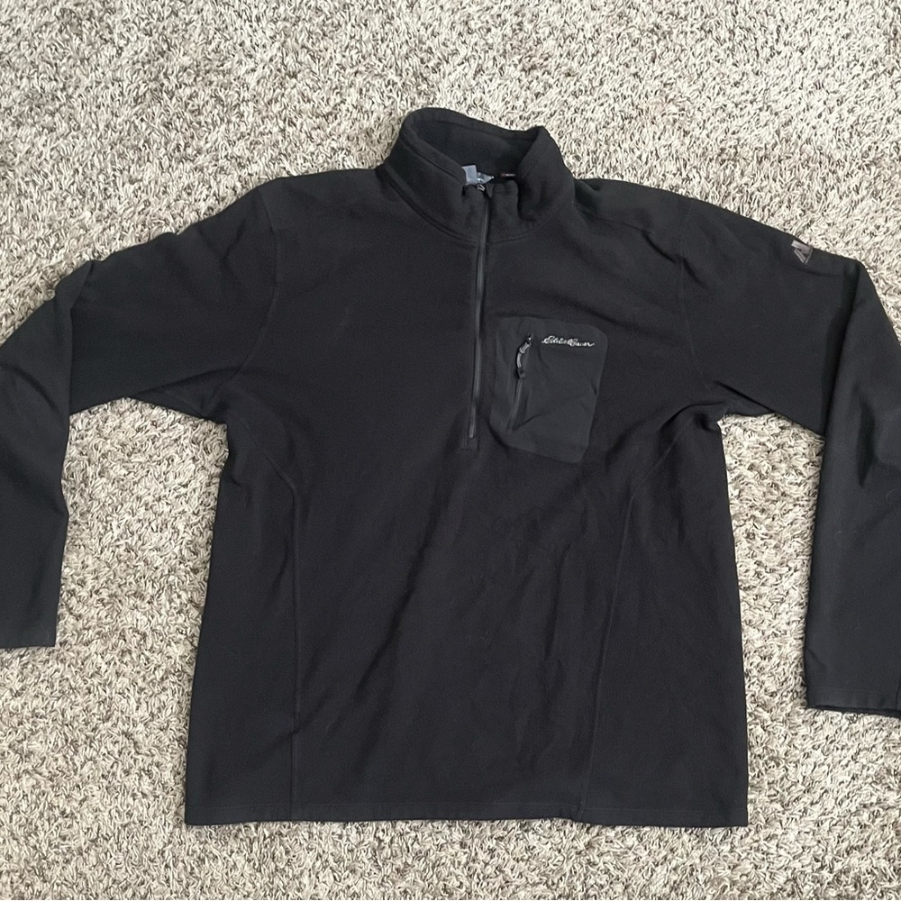 Eddie Bauer 1/4 zip, black, XL